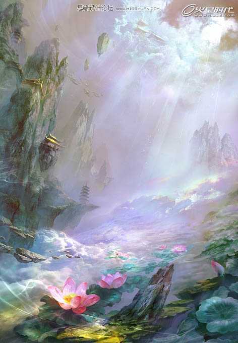 ‘photoshop鼠绘奇幻的仙女插画‘