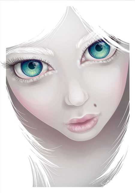‘photoshop鼠绘可爱的大眼女孩‘