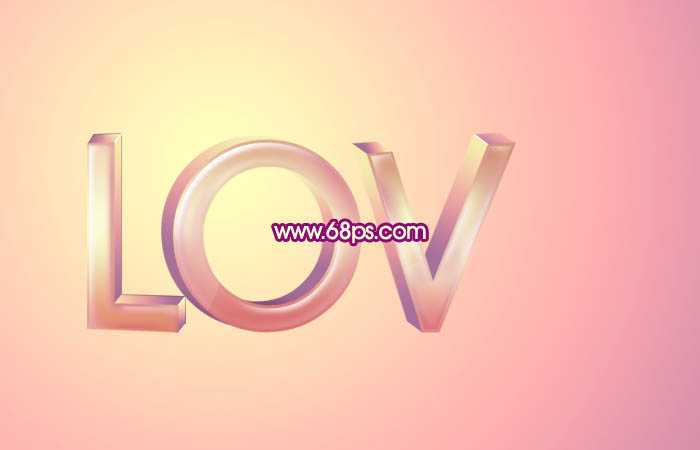‘Photoshop打造用漂亮花纹装饰的爱情LOVE立体字‘