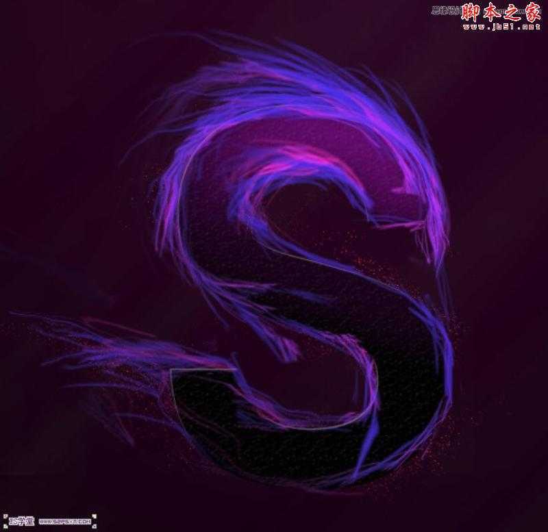 ‘Photoshop设计制作彩色魔幻火能量文字‘