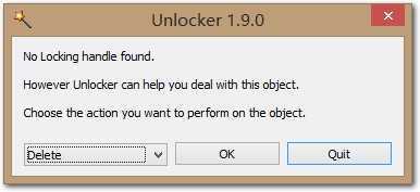 Unlocker文件操作选项