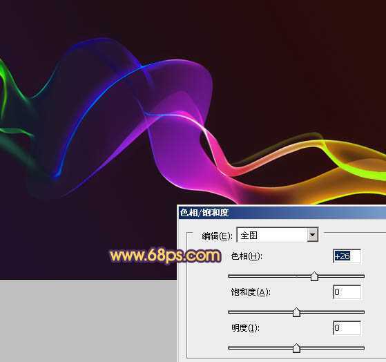 ‘Photoshop打造飘逸的彩色艺术光束效果‘