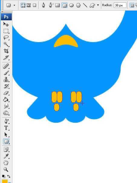 ‘Photoshop打造Twitter可爱蓝色小鸟图标‘