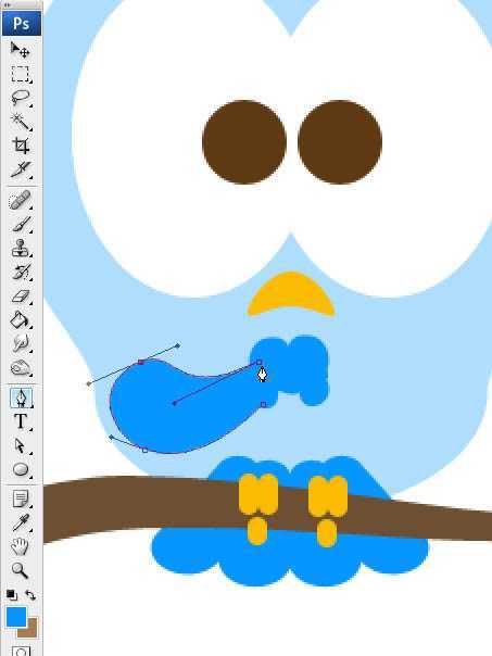 ‘Photoshop打造Twitter可爱蓝色小鸟图标‘
