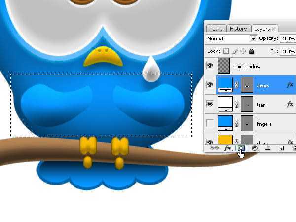‘Photoshop打造Twitter可爱蓝色小鸟图标‘
