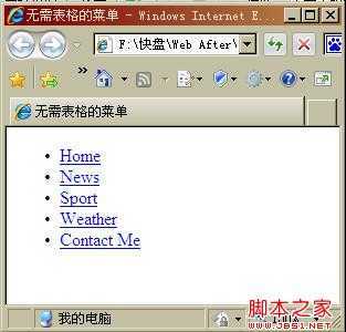 [CSS]利用UL、Li制作无表格实用菜单 - 月上西楼 - 月上西楼