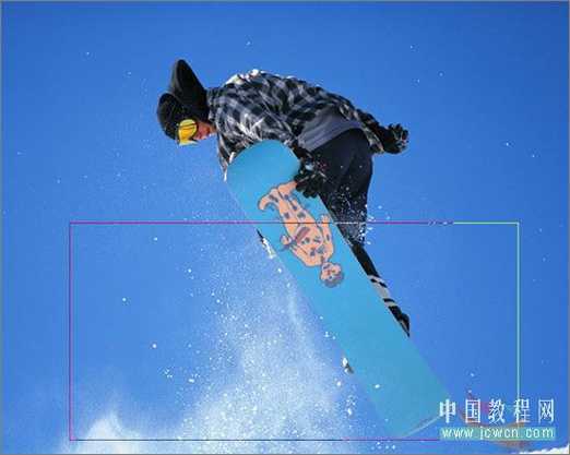 创意：PS教程之飞出相片的滑雪运动员