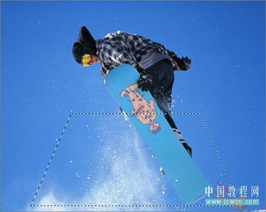 创意：PS教程之飞出相片的滑雪运动员