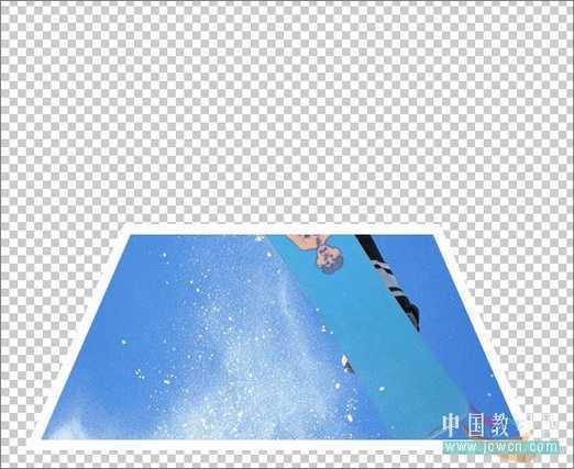创意：PS教程之飞出相片的滑雪运动员