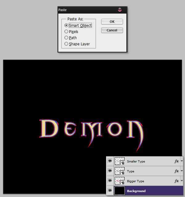 ‘PS制作暗黑III魔幻炫光字体特效‘
