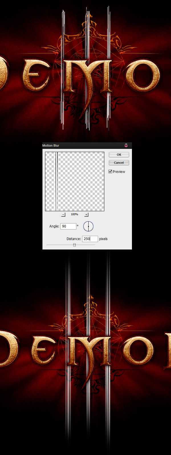 ‘PS制作暗黑III魔幻炫光字体特效‘