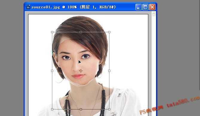 ‘Photoshop将美女照片毫无痕迹的换脸教程‘