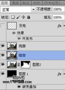 ‘photoshop将白天制作出黑夜效果的教程‘