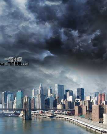 ‘photoshop合成制作出雨夜闪电绿色眼睛金刚狼‘