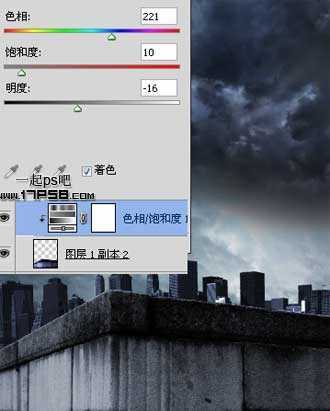 ‘photoshop合成制作出雨夜闪电绿色眼睛金刚狼‘