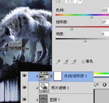 ‘photoshop合成制作出雨夜闪电绿色眼睛金刚狼‘