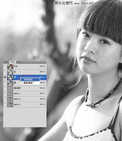‘ps下利用通道给偏暗的人物保细节美白‘