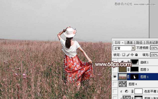Photoshop调出早晨雾蒙蒙效果的外景人像