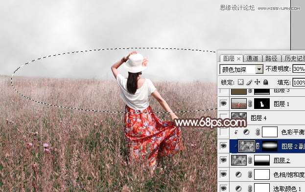 Photoshop调出早晨雾蒙蒙效果的外景人像