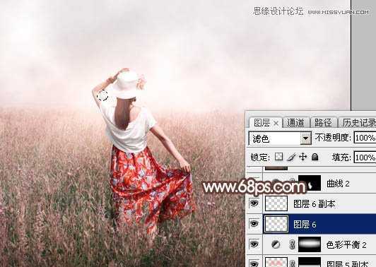 Photoshop调出早晨雾蒙蒙效果的外景人像