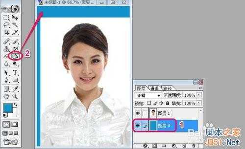 ‘用PS制作2寸蓝底或红底证件照片‘