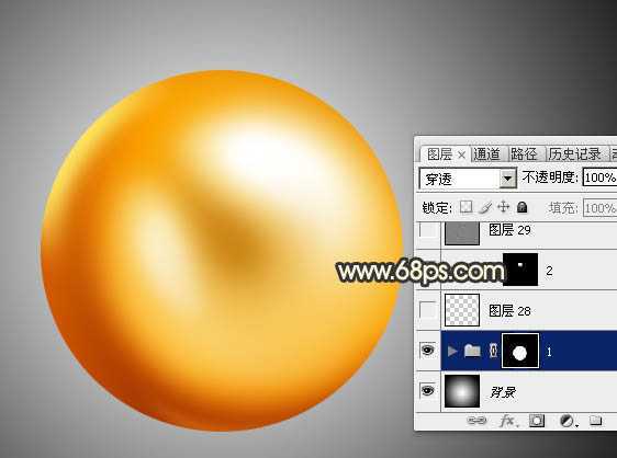 ‘Photoshop设计制作一个漂亮的金色手提圣诞球‘