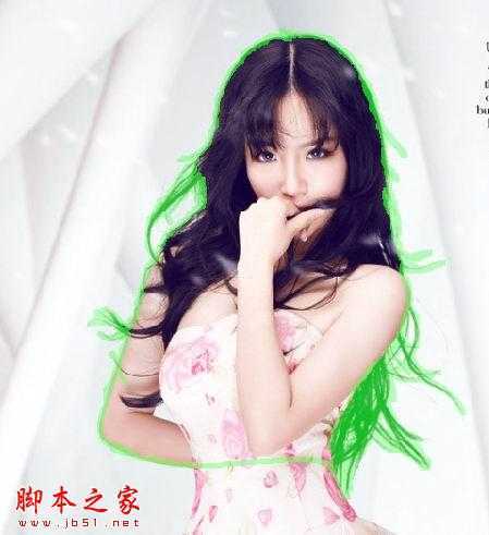 ‘Photoshop使用钢笔工具和边缘高光器快速给美女模特照片抠图‘