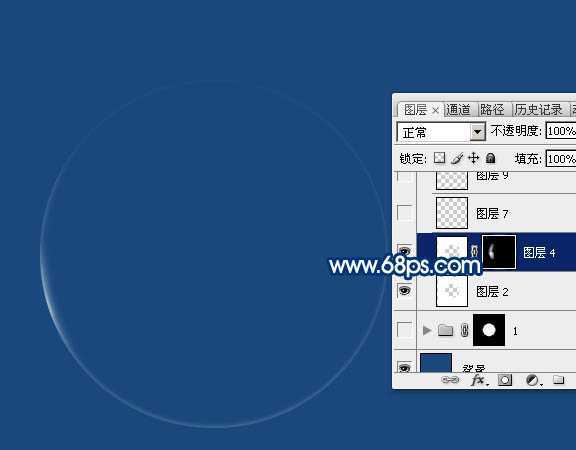 ‘Photoshop快速制作多层次的白色透明泡泡‘