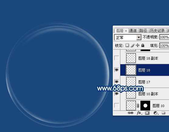 ‘Photoshop快速制作多层次的白色透明泡泡‘
