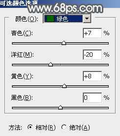 ‘Photoshop为古屋边的美女加上甜美的淡调黄绿色‘