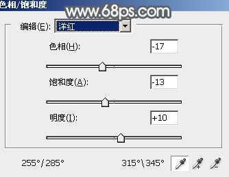 ‘Photoshop为古屋边的美女加上甜美的淡调黄绿色‘