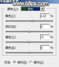 ‘Photoshop为古屋边的美女加上甜美的淡调黄绿色‘