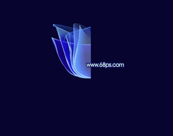 ‘Photoshop打造出梦幻的蓝色光束玫瑰花朵‘