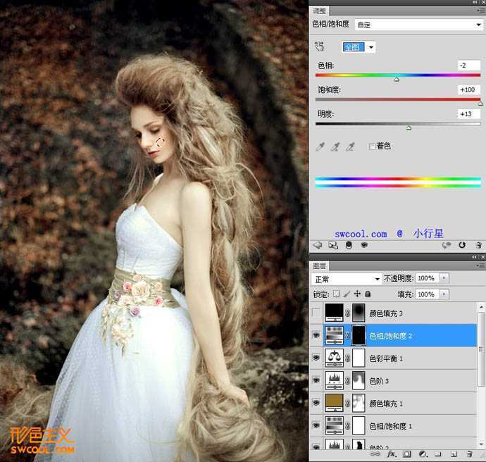 ‘Photoshop为外景人物图片打造出柔美的黄褐色‘