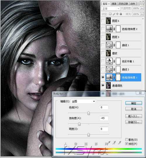 ‘photoshop利用滤镜及计算将人像打造出超酷的暗调金属质感效果‘