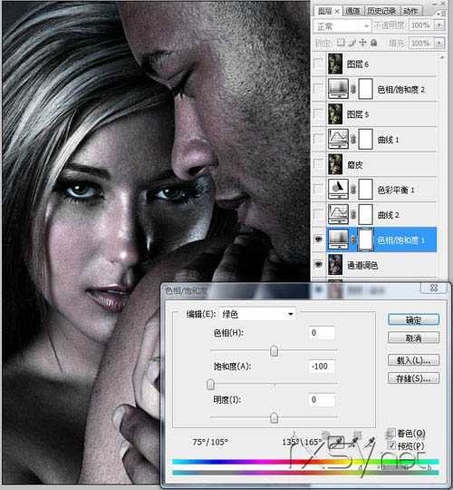 ‘photoshop利用滤镜及计算将人像打造出超酷的暗调金属质感效果‘