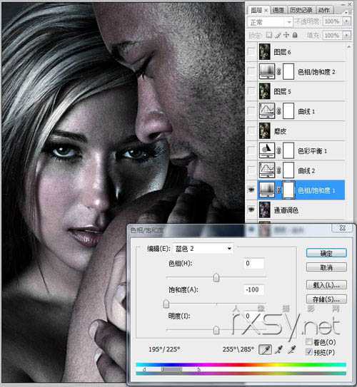‘photoshop利用滤镜及计算将人像打造出超酷的暗调金属质感效果‘