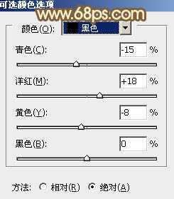 ‘Photoshop为绿树边的美女调制出韩系暖褐色‘