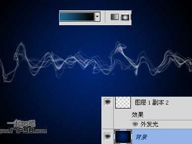 ‘photoshop设计制作出抽象凌乱动态电波‘