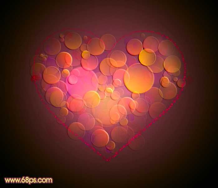 ‘Photoshop打造梦幻的光斑气泡心形‘