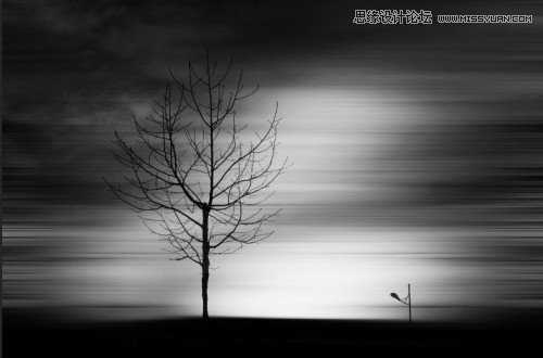 ‘Photoshop调出黑白风格动感背景效果图