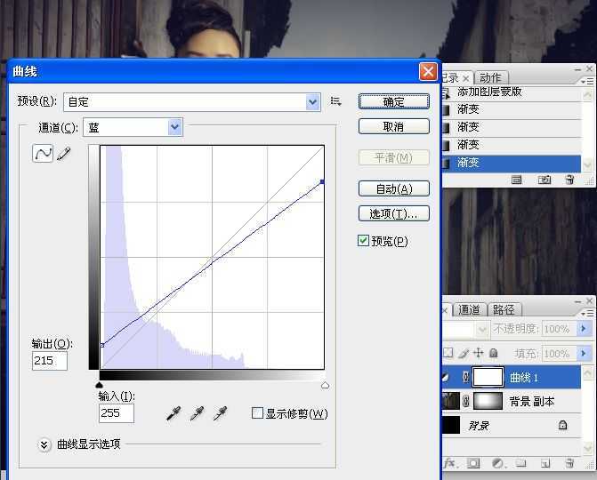 ‘Photoshop为美女照片调出复古柔和的中性灰效果‘