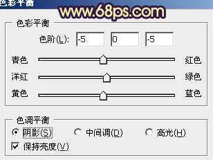 ‘Photoshop将偏暗的可爱女孩照片加上漂亮的暗蓝色‘