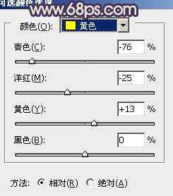 ‘Photoshop下将树林婚片调成淡雅的中性黄青色‘