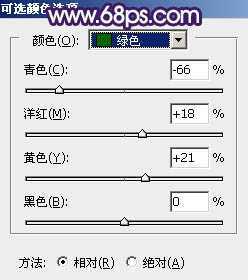 ‘Photoshop调制出淡黄色的秋季铁轨小清新美女图片‘
