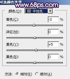 ‘Photoshop调制出淡黄色的秋季铁轨小清新美女图片‘