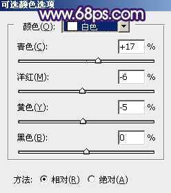 ‘Photoshop调制出淡黄色的秋季铁轨小清新美女图片‘