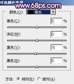 ‘Photoshop调制出淡黄色的秋季铁轨小清新美女图片‘