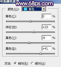 ‘Photoshop调制出淡黄色的秋季铁轨小清新美女图片‘