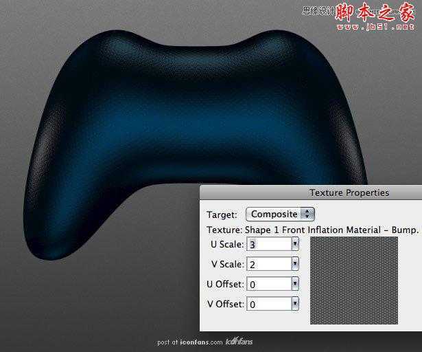 ‘Photoshop绘制逼真的蓝色风格的游戏手柄‘